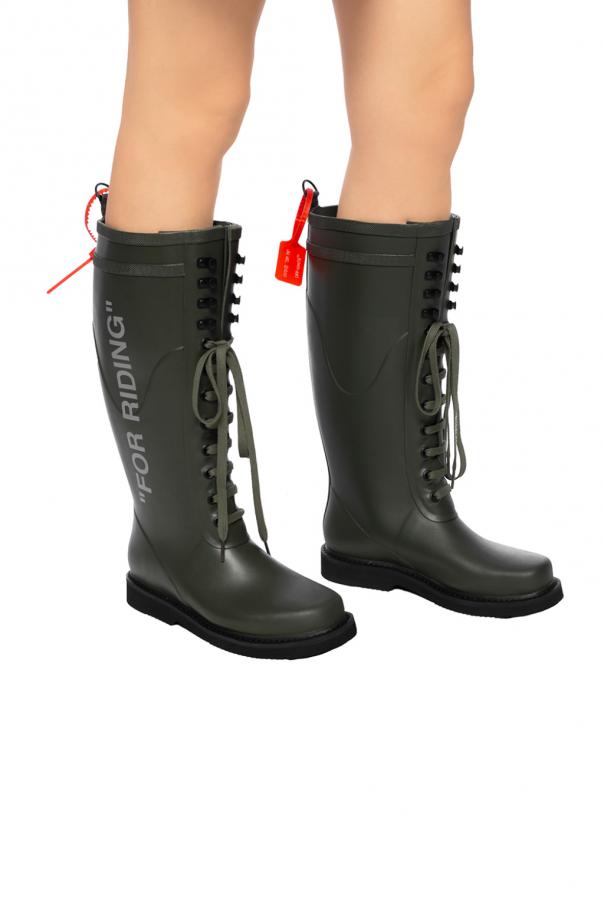 off white wellington boots